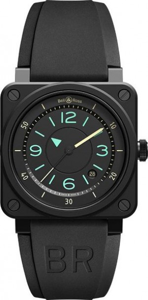Bell & Ross Aviation Instruments Orologio da uomo con quadrante nero BR0392-IDC-CE/SRB