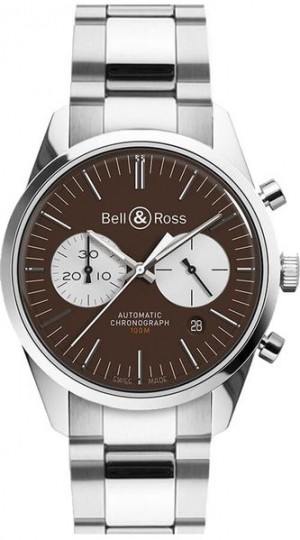 Orologio Bell & Ross Officer Brown Steel Uomo BRG126-BRN-ST/SST