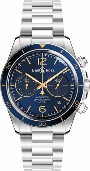 Bell & Ross Vintage Orologio da uomo autentico BRV294-BU-G-ST/SST