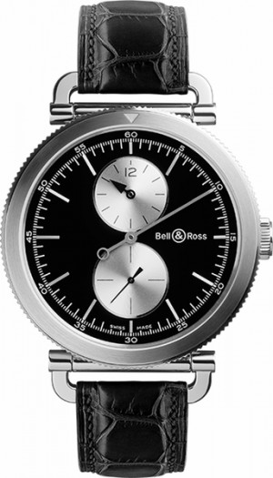 Bell & Ross Vintage WW2 Regulateur Officer Orologio da uomo BRWW2-REG-BS/SCR