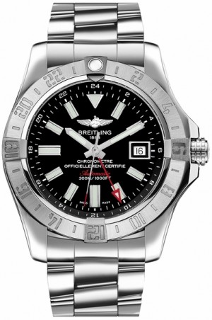 Breitling Avenger II GMT Black Dial Orologio da uomo con quadrante nero A32390111B1A1