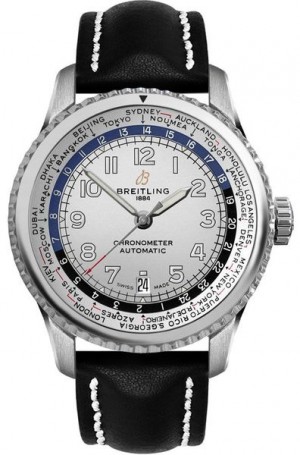 Breitling Aviator 8 Unitime Silver Dial Orologio da uomo AB3521U0/G838-441X