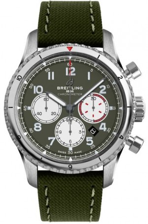 Orologio Breitling Aviator 8 Curtiss Warhawk Warhawk Green Dial Orologio da uomo AB01192A1L1X1