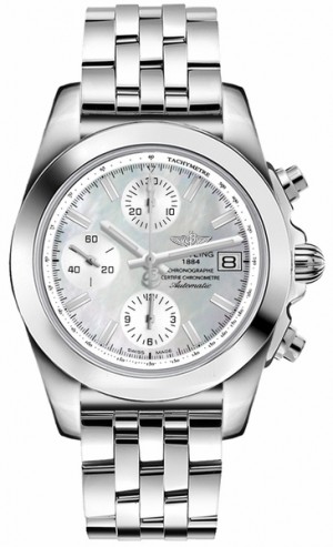 Breitling Chronomat 38 Pearl White Dial Orologio da donna W1331012/A774-385A