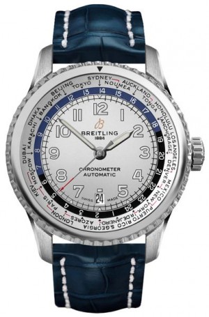 Breitling Aviator 8 Unitime 43mm Silver Dial Orologio da uomo AB3521U01G1P2