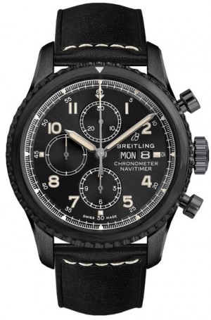 Breitling Navitimer 8 Chronograph 43 Orologio da uomo in acciaio nero M1331410/BG67-487X