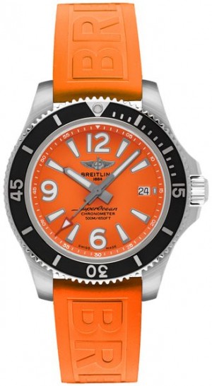 Breitling Superocean Automatic 36 Orange Dial Orologio da donna A17316D71O1