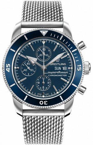 Breitling Superocean Heritage II Chronograph 44 Blue Dial Orologio da uomo con quadrante blu A13313161C1A1