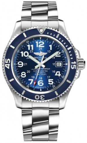 Breitling Superocean II 42 Mariner Blue Steel Orologio da uomo in acciaio A17365D11C1A1