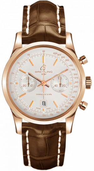 Breitling Transocean Chronograph 38 Orologio da uomo di lusso R4131012/G758-722P