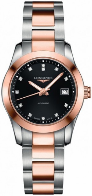 Longines Conquest Classic Black & Diamond Dial Orologio di lusso da donna L2.285.5.58.7