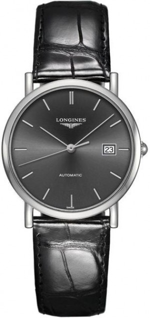 Longines Elegant Collection Orologio da donna con quadrante grigio L4.809.4.72.2