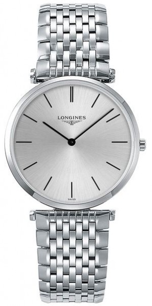 Longines La Grande Classique Orologio da donna con quadrante in argento e oro bianco massiccio L4.691.6.72.6