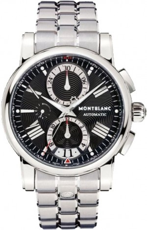 MontBlanc Star Quadrante Nero Orologio Cronografo Automatico Uomo 102376