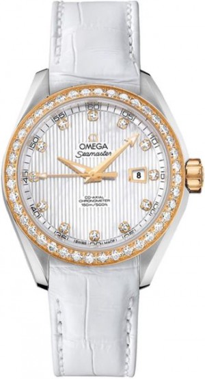 Orologio Omega Seamaster Aqua Terra Co-Axial Diamond e White Pearl Donna 231.28.34.20.55.001