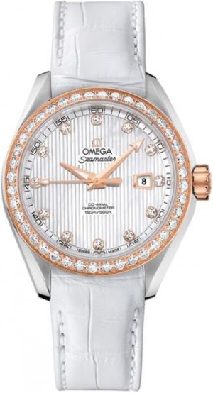 Omega Seamaster Aqua Terra Aqua Terra 18k Rose Gold Donna Diamond Watch 231.28.34.20.55.002