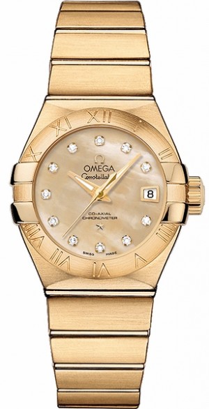 Omega Constellation Orologio da donna di lusso in oro massiccio 18k 123.50.27.20.57.002