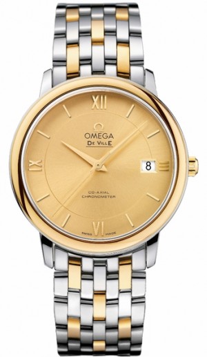 Omega De Ville Prestige Champagne Dial Orologio da uomo 424.20.37.20.08.001