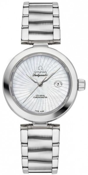 Orologio da donna Omega De Ville Ladymatic Pearl White Supernova Pattern Pattern Watch 425.30.34.20.05.001