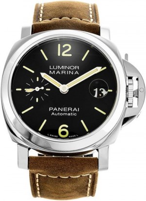 Orologio Panerai Luminor Marina Black Dial Orologio da uomo con quadrante nero PAM01048