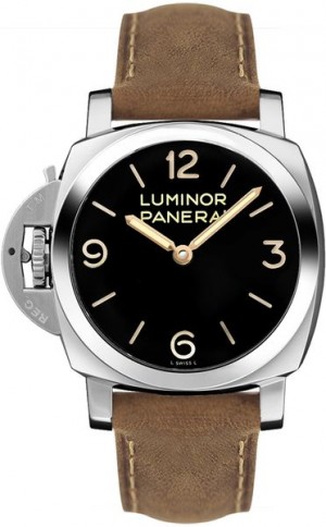 Orologio Panerai Luminor Black Dial Luminor Orologio da uomo con carica a sinistra PAM00557
