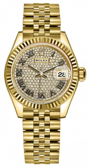 Rolex Lady-Datejust 28 Diamond Pave Dial Orologio da donna 279178