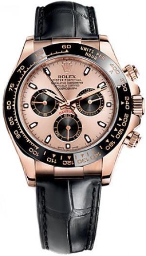 Rolex Cosmograph Daytona Orologio da uomo con cinturino in pelle Daytona 116515LN