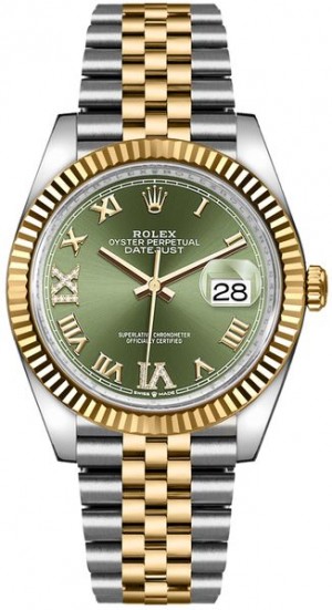 Rolex Datejust 36 Orologio Rolex Datejust 36 Verde oliva Quadrante Medio 126233