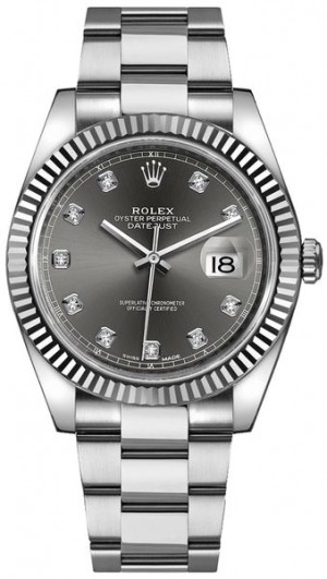 Rolex Datejust 41 Diamond Dial Orologio da uomo 126334