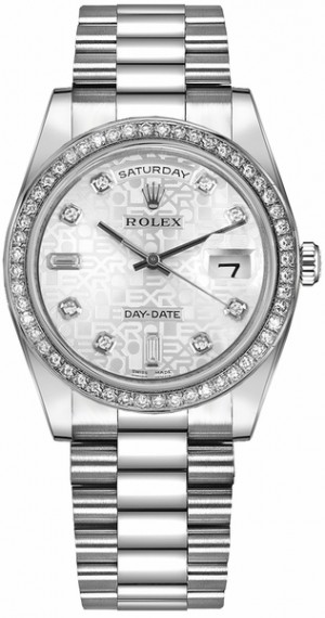 Rolex Day-Date 36 Orologio di lusso Platinum da uomo 118346