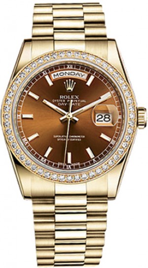 Rolex Day-Date 36 Orologio in oro giallo 18 carati massiccio 118348