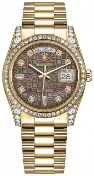Rolex Day-Date 36 Oro Diamante Presidente Bracciale Bracciale President Orologio 118388