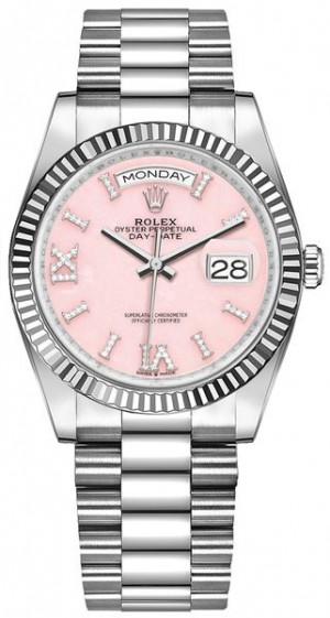 Rolex Day-Date 36 Pink Opal Orologio da donna 128239