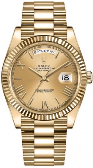 Rolex Day-Date 40 Orologio da uomo in oro massiccio 18 carati 228238