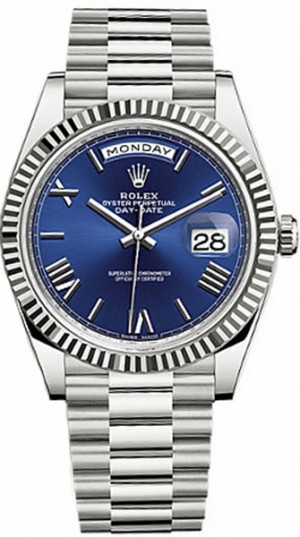 Rolex Day-Date 40 Blue Dial Orologio d'oro massiccio 228239