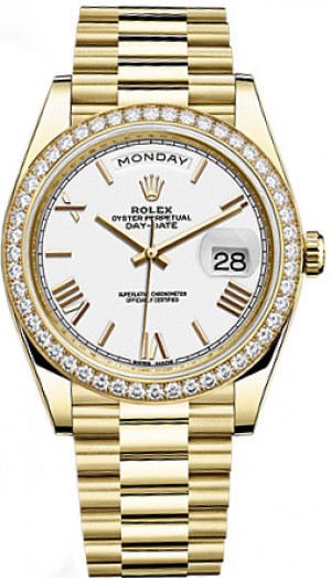 Rolex Day-Date 40 White Dial Orologio da uomo in oro bianco 228348RBR