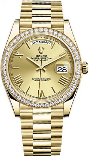 Rolex Day-Date 40 Orologio da uomo in oro giallo 18 carati massiccio 228348RBR