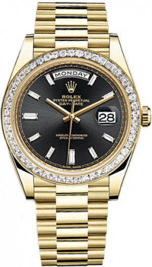 Rolex Day-Date 40 Black Diamond Orologio da uomo 228398TBR