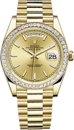 Rolex Day-Date 40 Orologio da uomo in oro giallo 18 carati massiccio 228398TBR