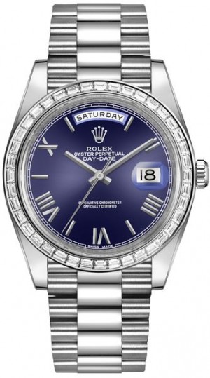 Rolex Day-Date 40 Blue Dial President Bracciale Blu Orologio da Uomo 228396TBR