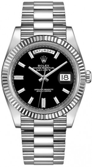 Rolex Day-Date 40 Black Diamond Dial Orologio da uomo 228239