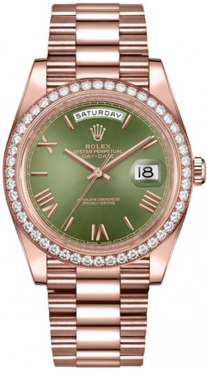 Rolex Day-Date 40 Orologio da uomo con quadrante verde oliva 228345RBR