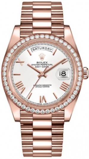 Rolex Day-Date 40 Orologio di lusso Rolex Day-Date 40 White Dial Uomo 228345RBR