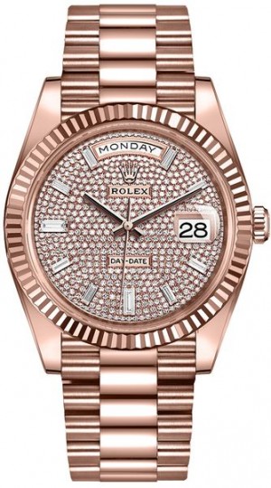 Rolex Day-Date 40 Diamond Paved Dial Orologio da uomo 228235
