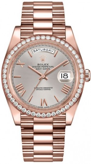 Rolex Day-Date Orologio da uomo con quadrante Sundust President Bracciale Bracciale Uomo 228345RBR