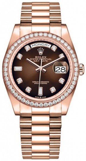 Rolex Day-Date 36 Orologio da donna Rolex Day-Date 36 Brown Ombre Dial 128345RBR