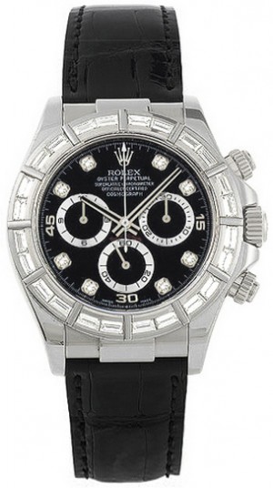 Rolex Cosmograph Daytona Black Diamond Dial Orologio da uomo 116589