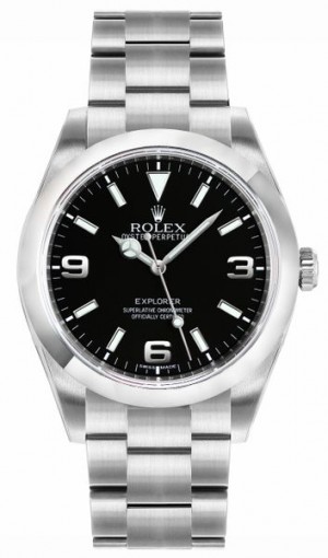 Rolex Explorer Orologio da uomo con quadrante nero 214270