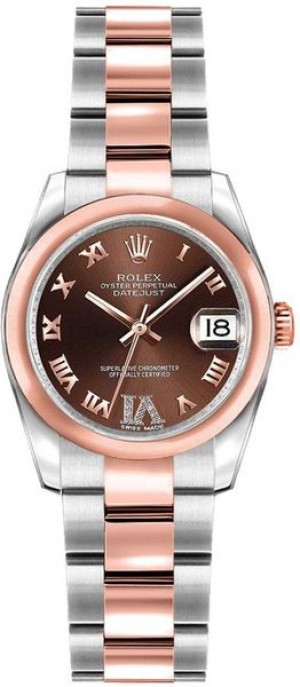 Rolex Lady-Datejust 26 Everose Orologio da donna in oro e acciaio 179161