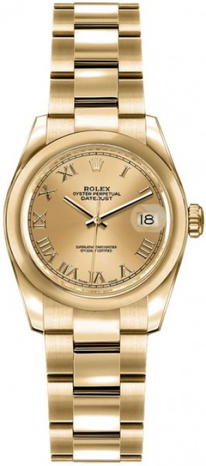 Rolex Lady-Datejust 26 Orologio da donna in oro giallo 179168